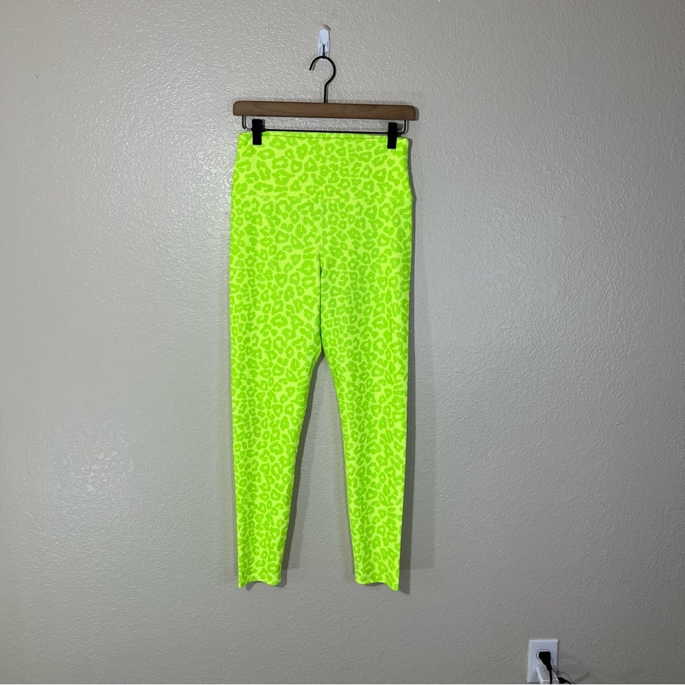 Beach Riot Neon Lime Animal Print Leggings